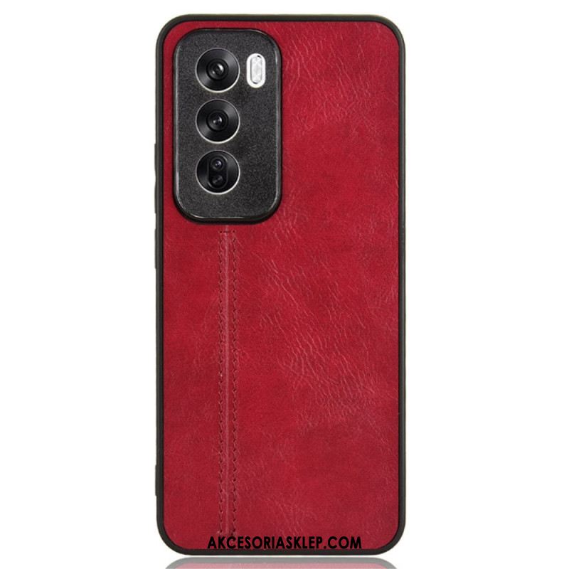 Etui Do Oppo Reno 12 5g Przeszycia Z Imitacji Skóry