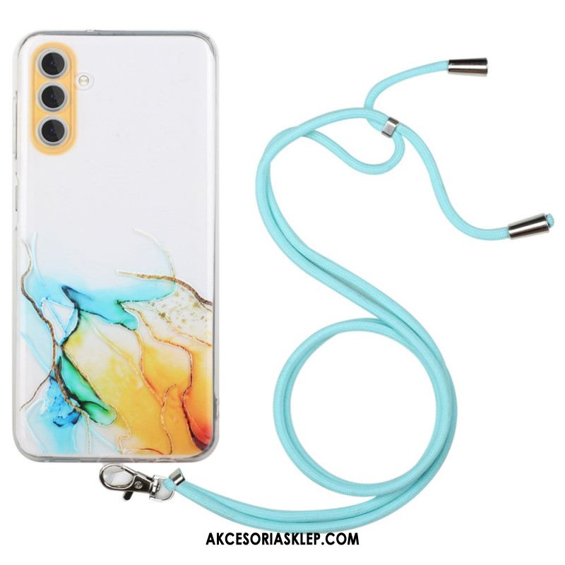 Etui Do Samsung Galaxy A15 5g Akwarelowy Sznur Marmurkowy