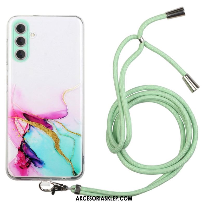 Etui Do Samsung Galaxy A15 5g Akwarelowy Sznur Marmurkowy