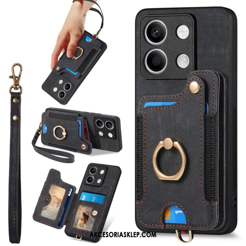 Etui Do Xiaomi Redmi Note 13 4g Vintage Z Etui Na Karty I Smyczą