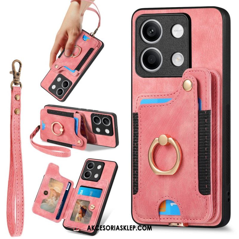 Etui Do Xiaomi Redmi Note 13 4g Vintage Z Etui Na Karty I Smyczą