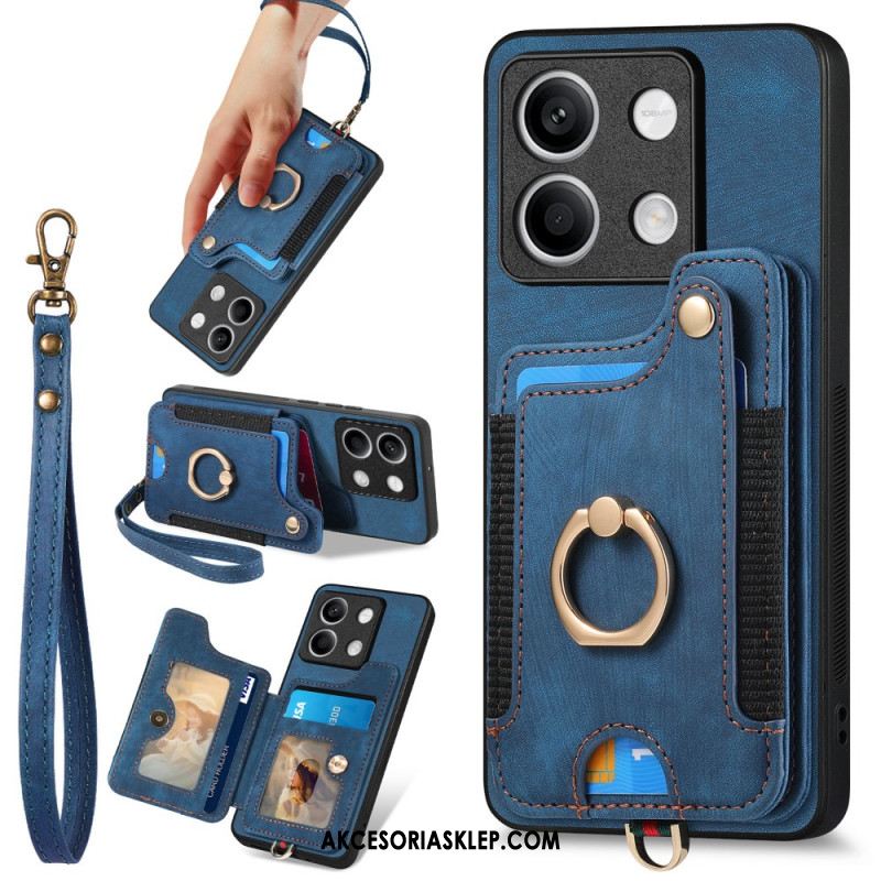 Etui Do Xiaomi Redmi Note 13 4g Vintage Z Etui Na Karty I Smyczą