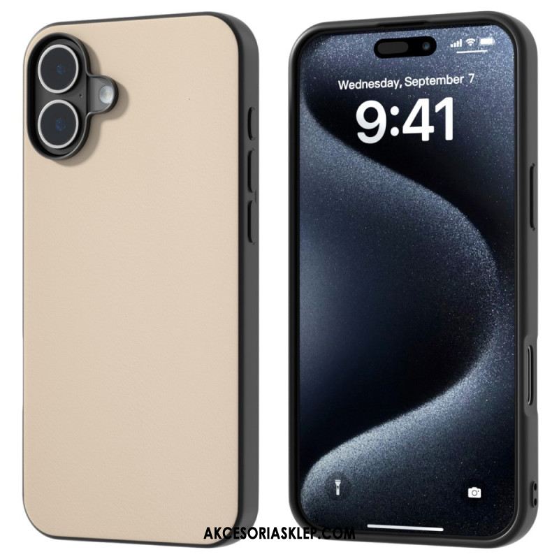 Etui Do iPhone 16 Plus Imitacja Skóry Zapobiegająca Upadkowi