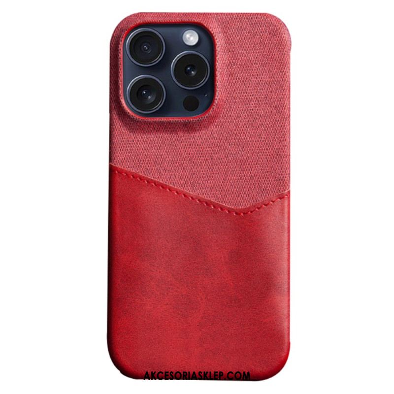 Etui Do iPhone 16 Pro Etui Na Karty Ze Sztucznej Skóry I Materiału