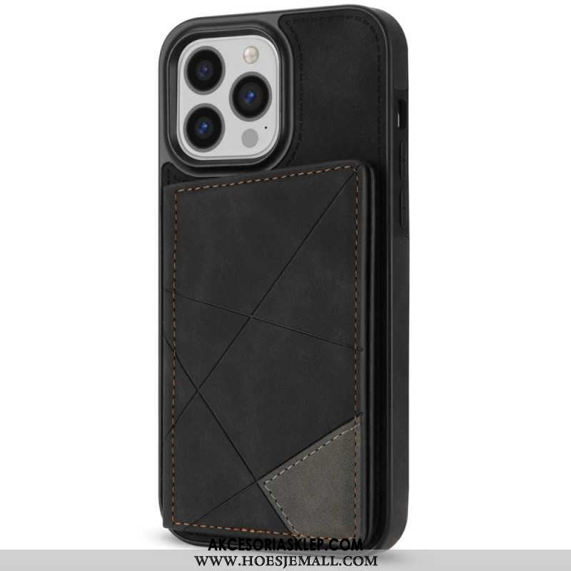 Etui Do iPhone 16 Pro Max Etui Na Karty Ze Wzorami Geometrycznymi