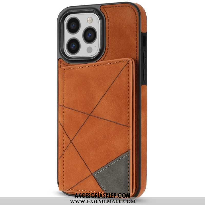 Etui Do iPhone 16 Pro Max Etui Na Karty Ze Wzorami Geometrycznymi