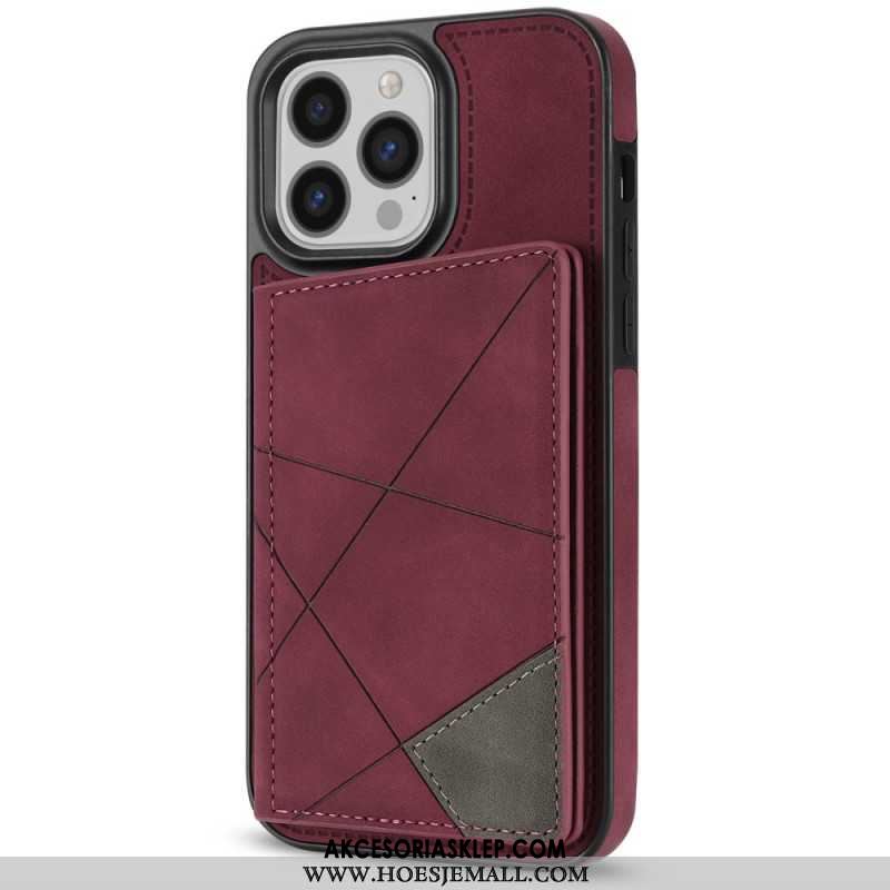 Etui Do iPhone 16 Pro Max Etui Na Karty Ze Wzorami Geometrycznymi