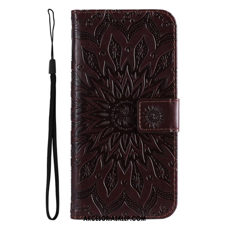 Etui Folio Do Google Pixel 9 Pro Xl Mandala Słoneczna Z Paskiem