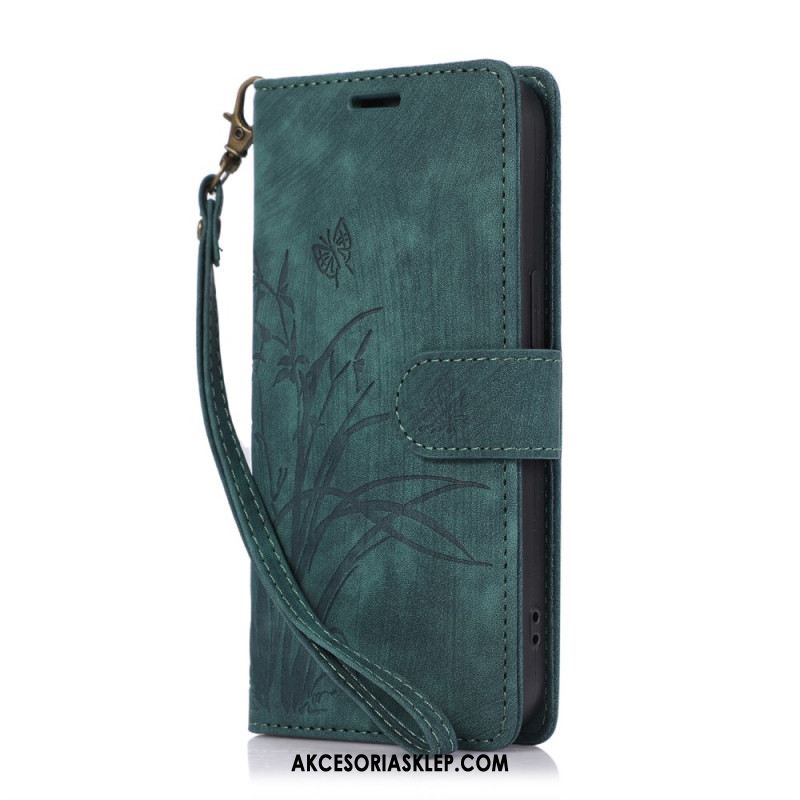 Etui Folio Do Oppo A98 5g Orchidee I Motyle