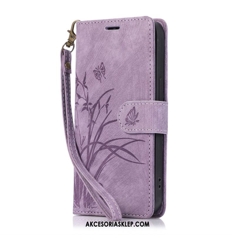 Etui Folio Do Oppo A98 5g Orchidee I Motyle