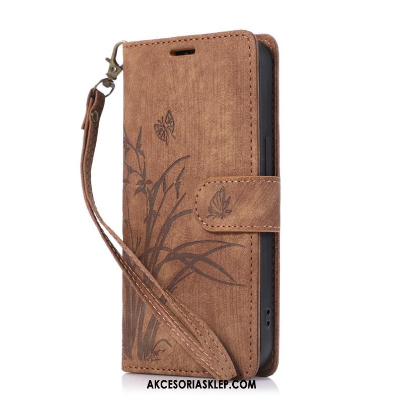 Etui Folio Do Oppo A98 5g Orchidee I Motyle