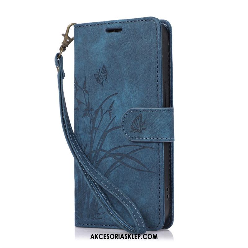 Etui Folio Do Oppo A98 5g Orchidee I Motyle