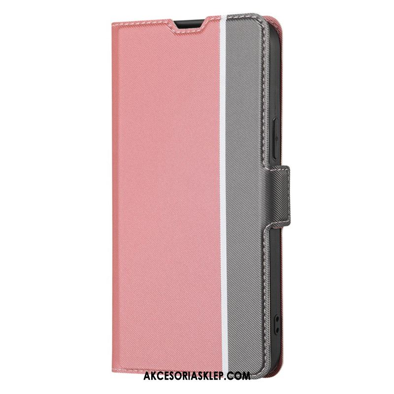 Etui Folio Do Oppo A98 5g Tekstura Jodełki