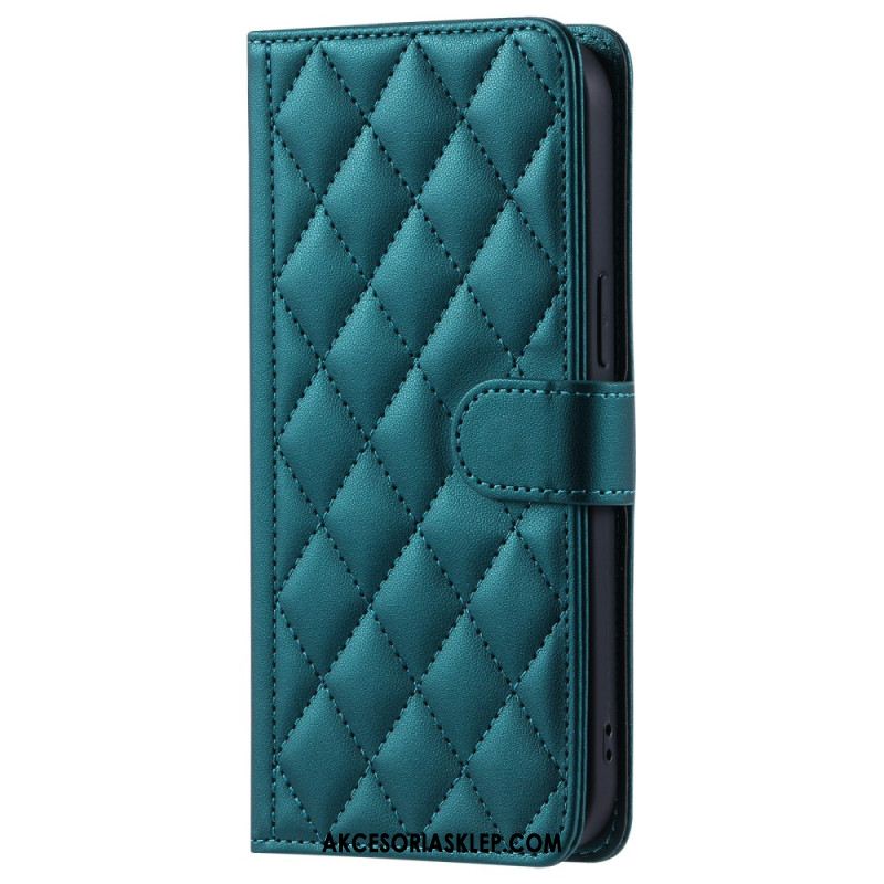 Etui Folio Do Oppo A98 5g Wyściełany Pasek I Pasek Na Ramię