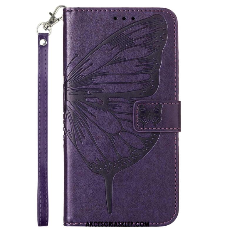 Etui Folio Do Oppo Reno 11 Pro 5g Kwiatowy Motyl Z Paskiem