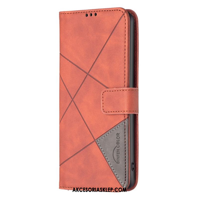 Etui Folio Do Oppo Reno 12f 5g Binfen Color Wzór Geometryczny