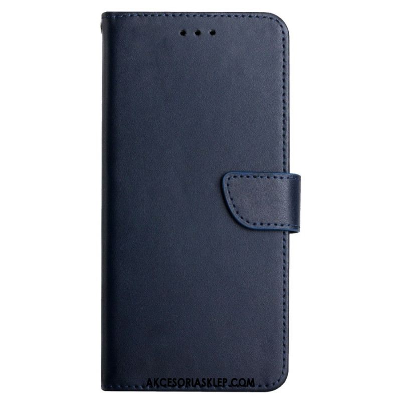 Etui Folio Do Oppo Reno 12f 5g Klasyczna Skóra Nappa