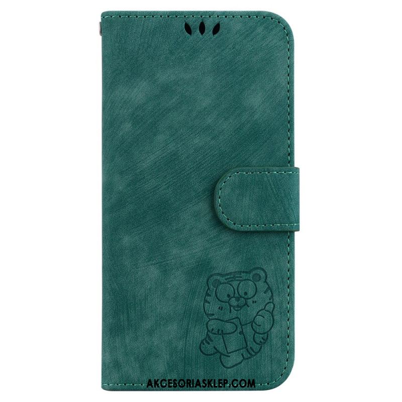 Etui Folio Do Oppo Reno 12f 5g Wzór Tygrysa