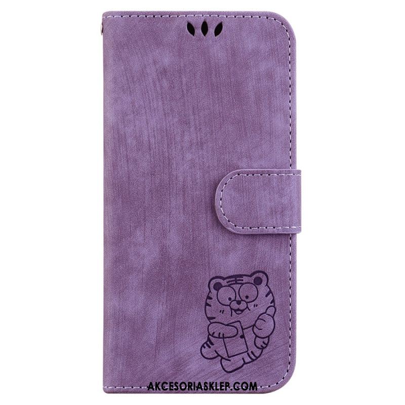 Etui Folio Do Oppo Reno 12f 5g Wzór Tygrysa