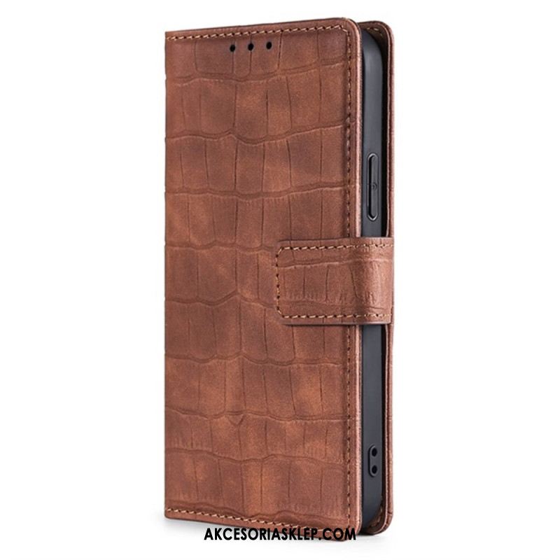 Etui Folio Do Realme 12 Pro / 12 Pro Plus Styl Krokodyla