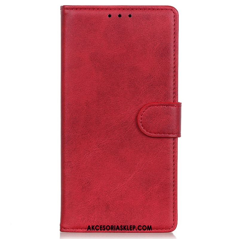 Etui Folio Do Samsung Galaxy A15 Matowa Sztuczna Skóra