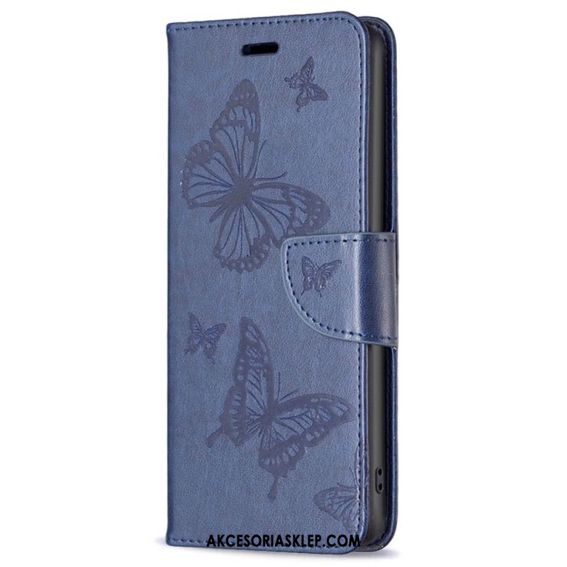 Etui Folio Do Samsung Galaxy A15 Wzór Motyla Z Paskiem