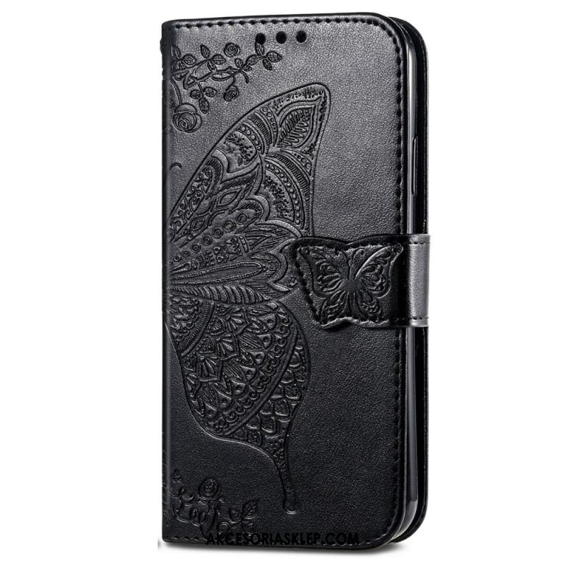 Etui Folio Do Samsung Galaxy A16 5g Barokowy Motyl