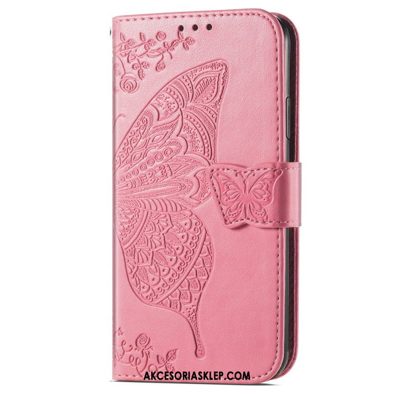 Etui Folio Do Samsung Galaxy A16 5g Barokowy Motyl