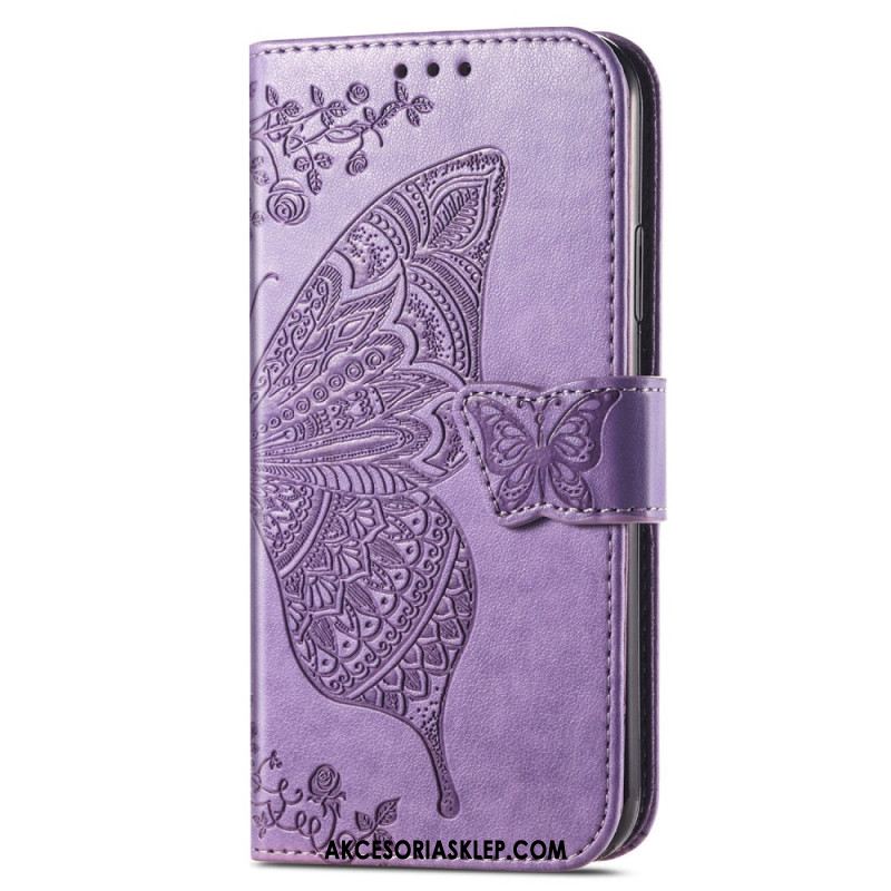 Etui Folio Do Samsung Galaxy A16 5g Barokowy Motyl