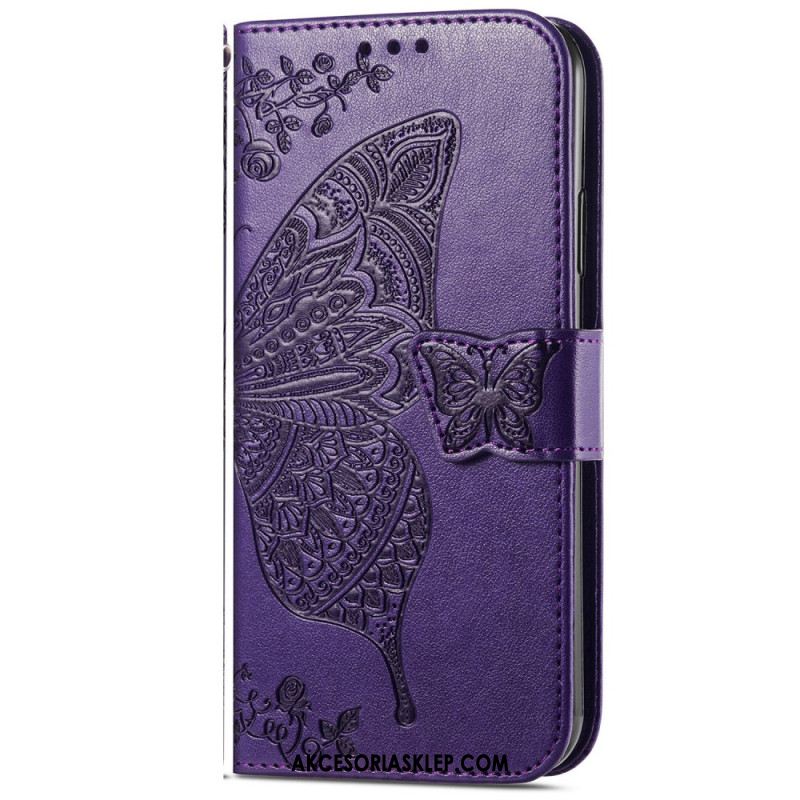 Etui Folio Do Samsung Galaxy A16 5g Barokowy Motyl