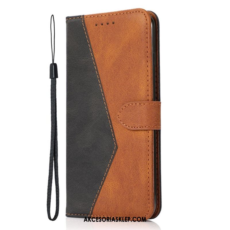 Etui Folio Do Samsung Galaxy A16 5g Dwukolorowy Pasek