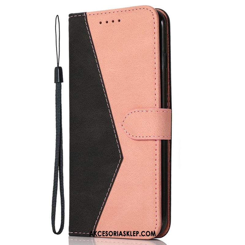 Etui Folio Do Samsung Galaxy A16 5g Dwukolorowy Pasek