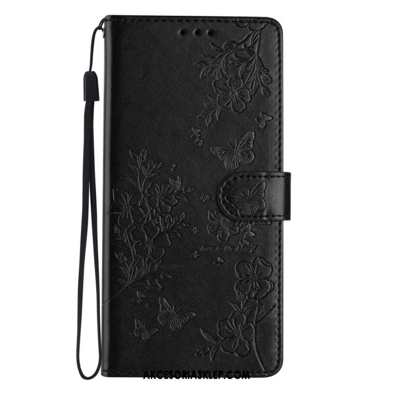 Etui Folio Do Samsung Galaxy A16 5g Kwiatowy Nadruk