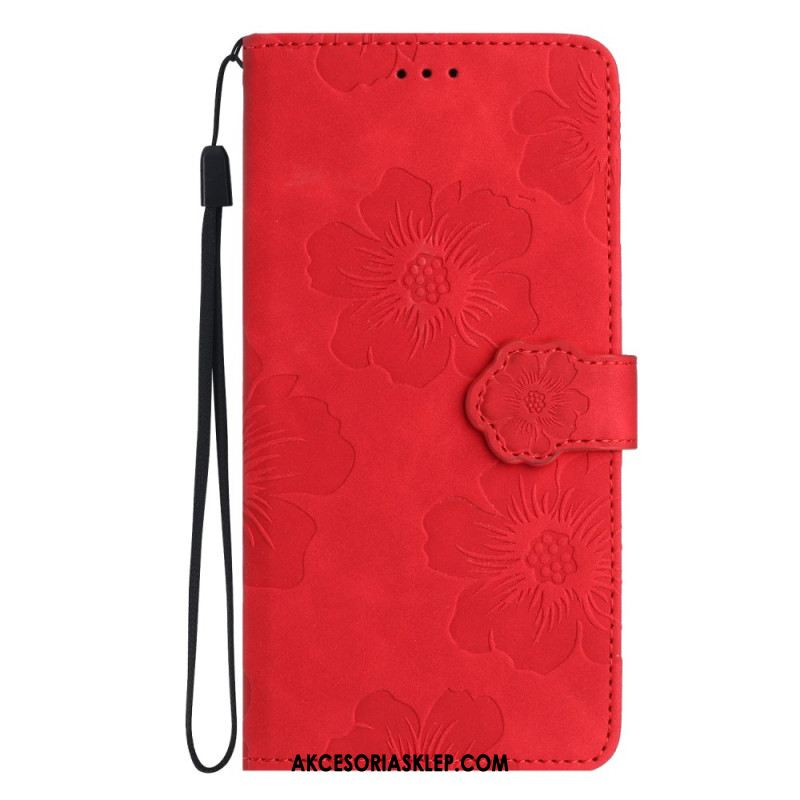 Etui Folio Do Samsung Galaxy A16 5g Kwiatowy Wzór Paska