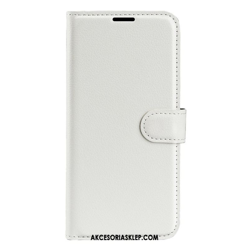 Etui Folio Do Samsung Galaxy A55 5g Klasyczna Sztuczna Skóra Litchi