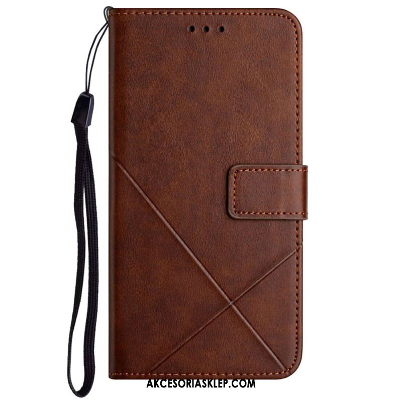 Etui Folio Do Samsung Galaxy A55 5g Linie Z Paskiem