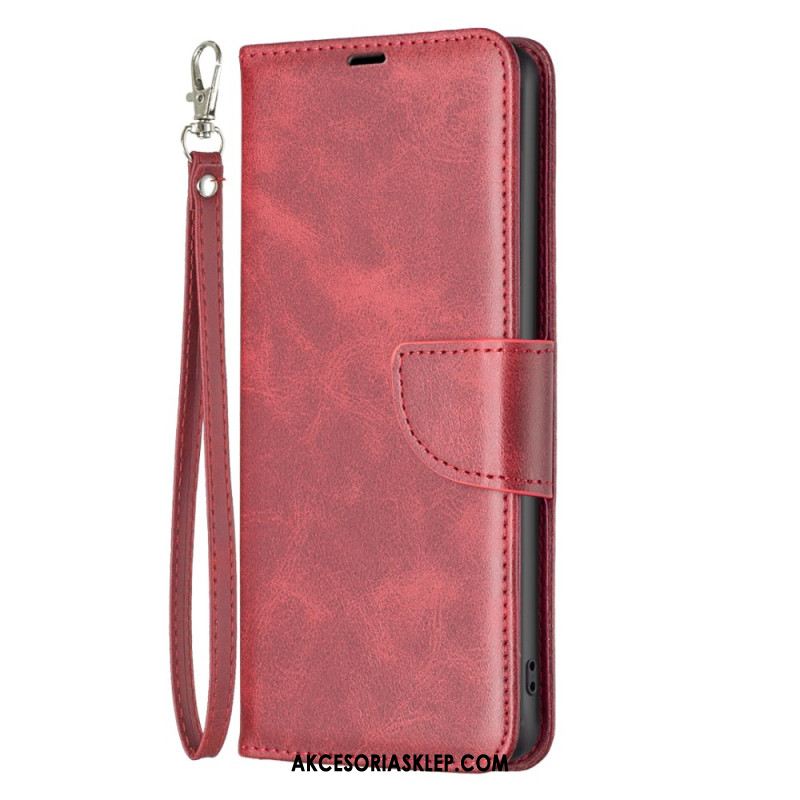 Etui Folio Do Samsung Galaxy A55 5g Portfel Z Teksturowanym Paskiem