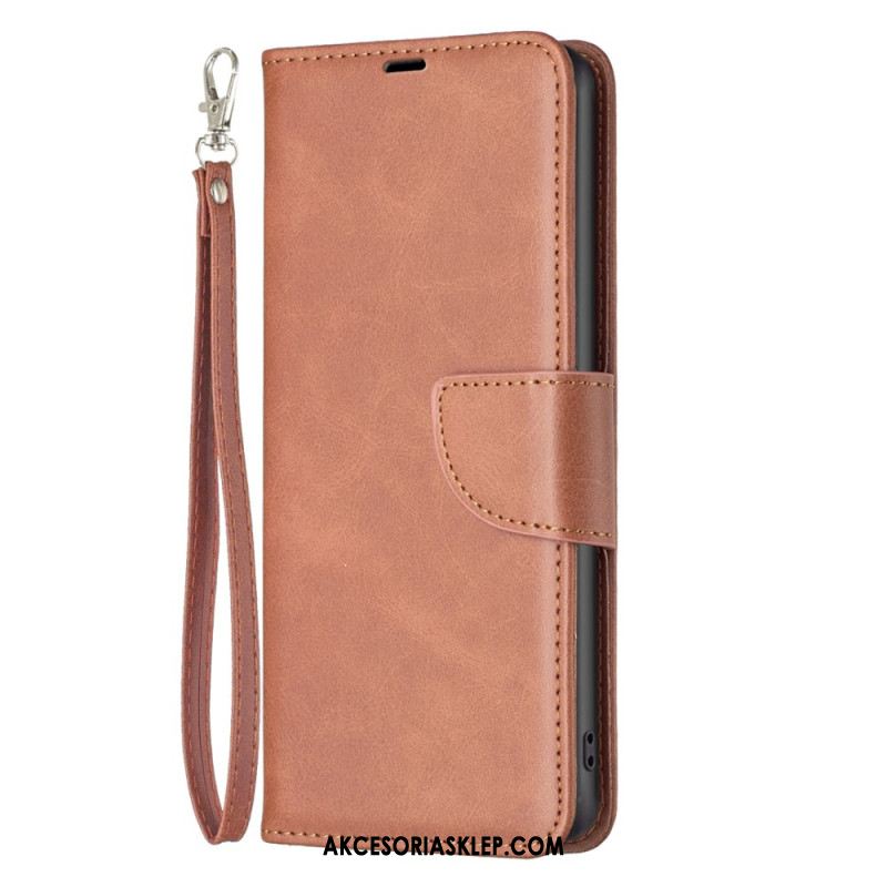 Etui Folio Do Samsung Galaxy A55 5g Portfel Z Teksturowanym Paskiem