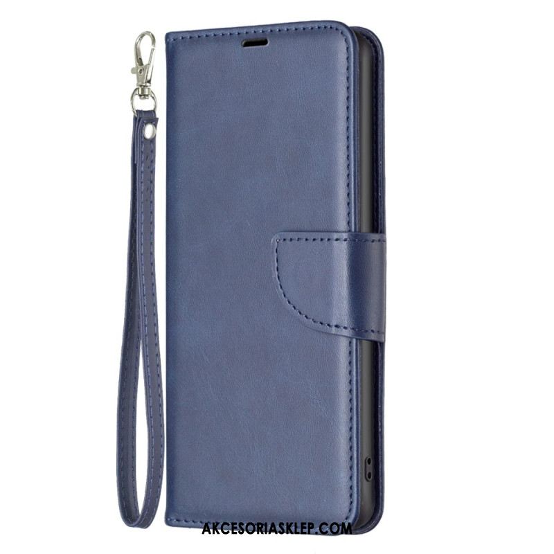 Etui Folio Do Samsung Galaxy A55 5g Portfel Z Teksturowanym Paskiem