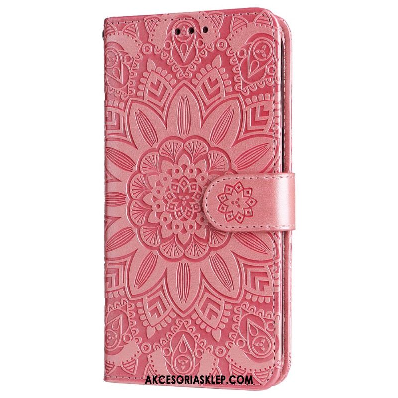 Etui Folio Do Samsung Galaxy S24 5g Ekstrawagancka Mandala Z Paskiem