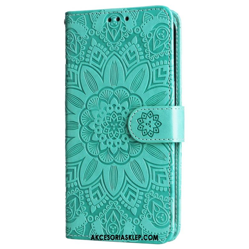 Etui Folio Do Samsung Galaxy S24 5g Ekstrawagancka Mandala Z Paskiem