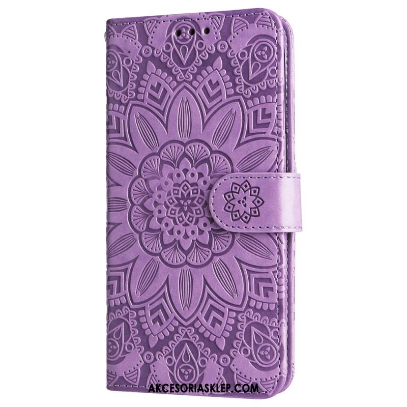 Etui Folio Do Samsung Galaxy S24 5g Ekstrawagancka Mandala Z Paskiem