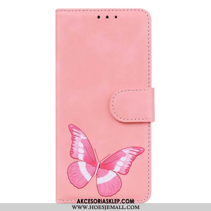 Etui Folio Do Samsung Galaxy S24 5g Motyl Z Paskiem