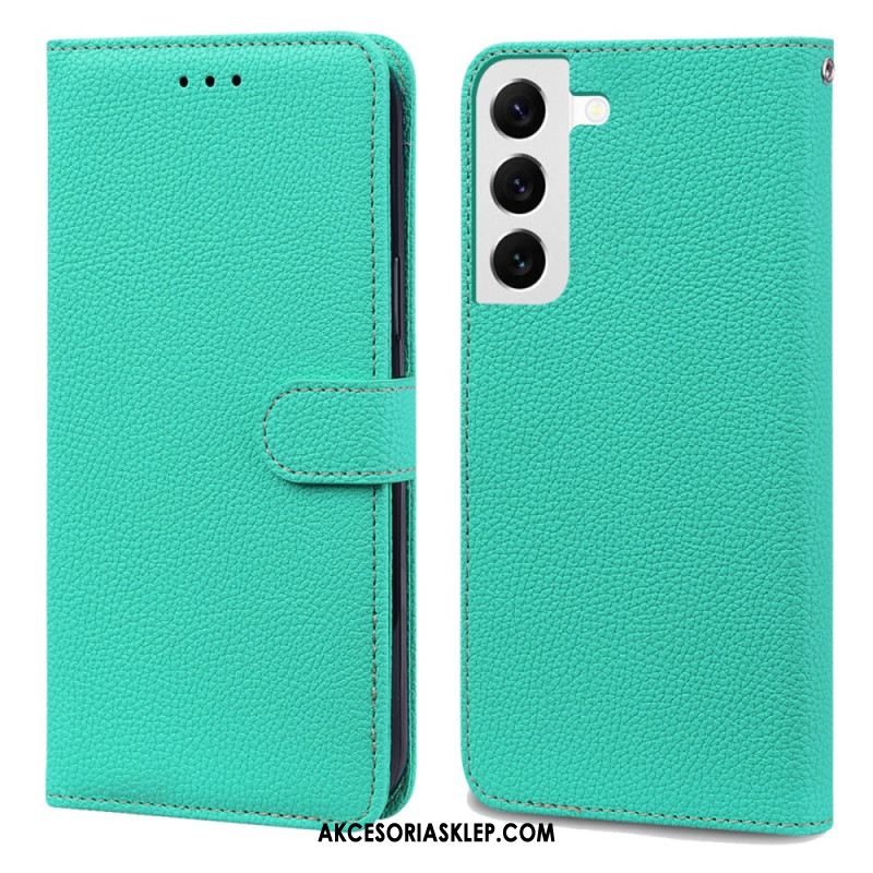 Etui Folio Do Samsung Galaxy S24 5g Sztuczna Skóra Litchi Z Paskiem