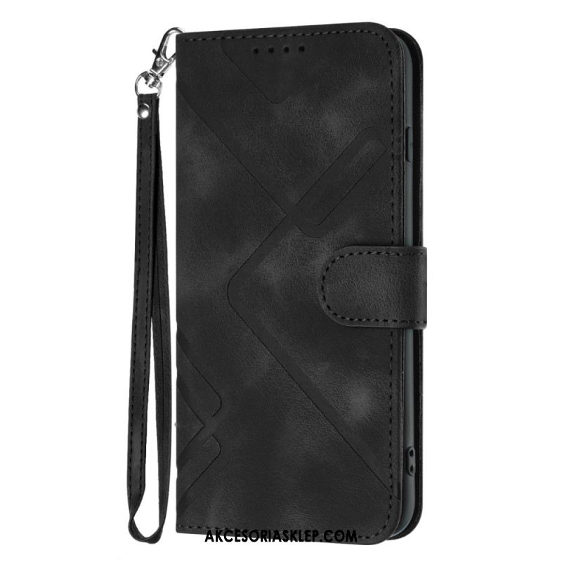 Etui Folio Do Samsung Galaxy S24 Plus 5g Pasek W Stylu Retro