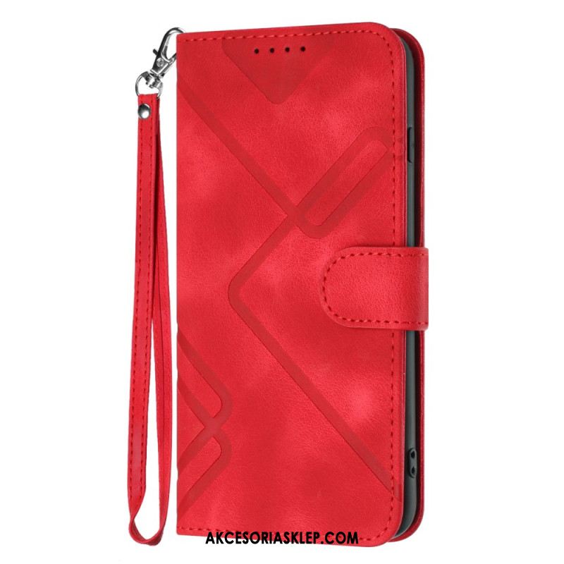 Etui Folio Do Samsung Galaxy S24 Plus 5g Pasek W Stylu Retro