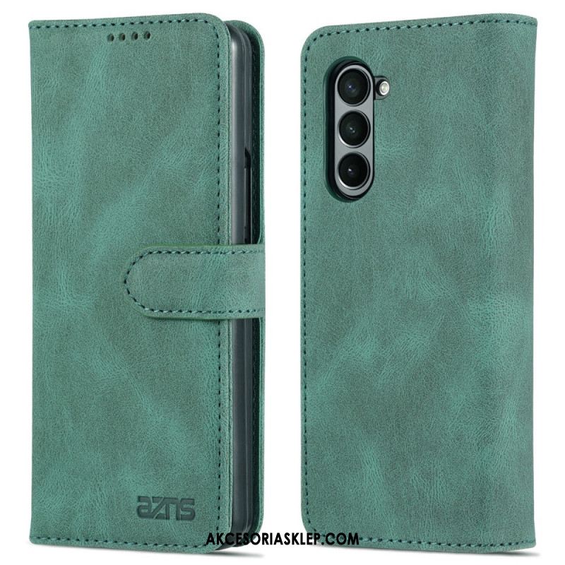 Etui Folio Do Samsung Galaxy Z Fold 5 Efekt Skóry Azns