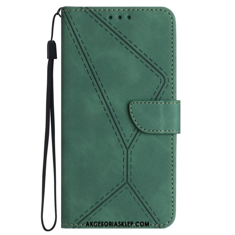 Etui Folio Do Sony Xperia 1 Vi Linie I Kropkowane Paski