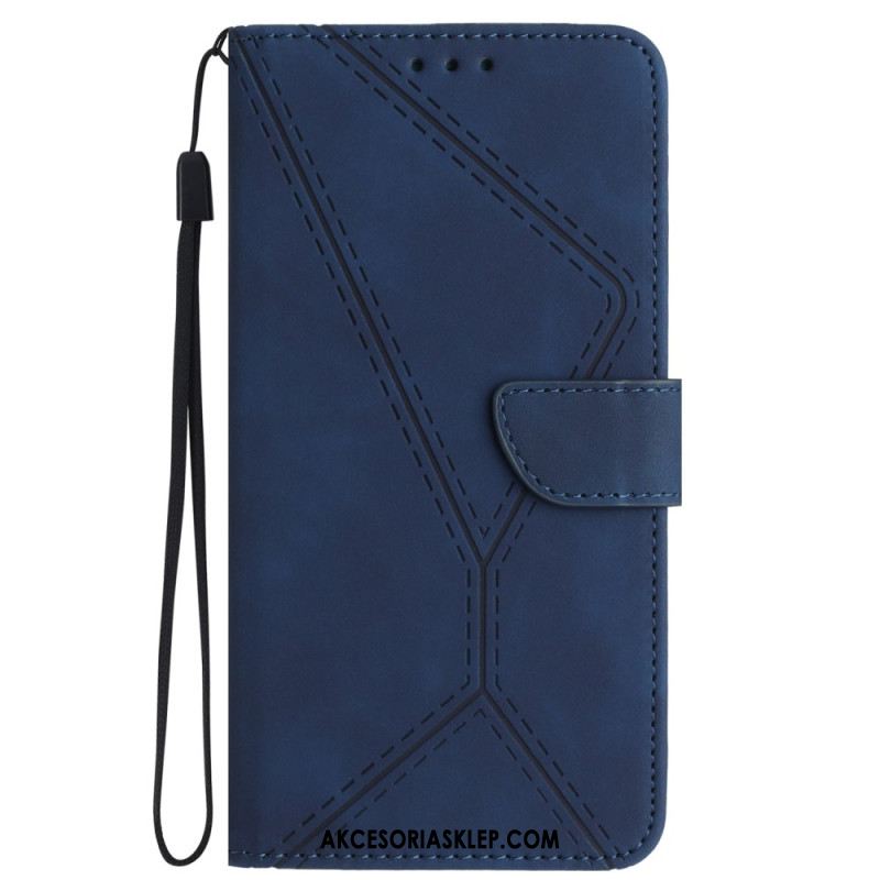 Etui Folio Do Sony Xperia 1 Vi Linie I Kropkowane Paski