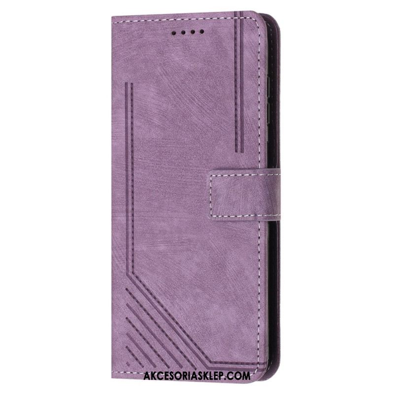 Etui Folio Do Sony Xperia 10 Vi Linie Paska